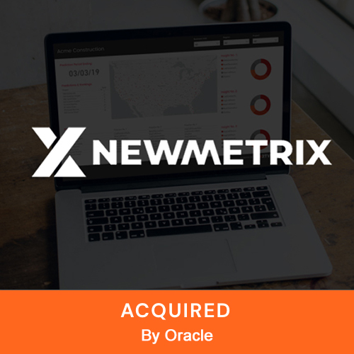 Newmetrix logo with acquired banner