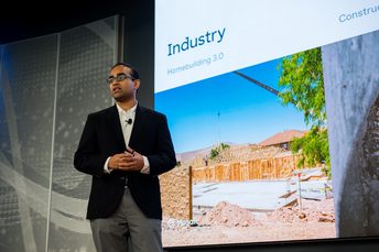 Mosaic CEO Salman Ahmad presenting on stage at the BVIN Fall Summit 2022