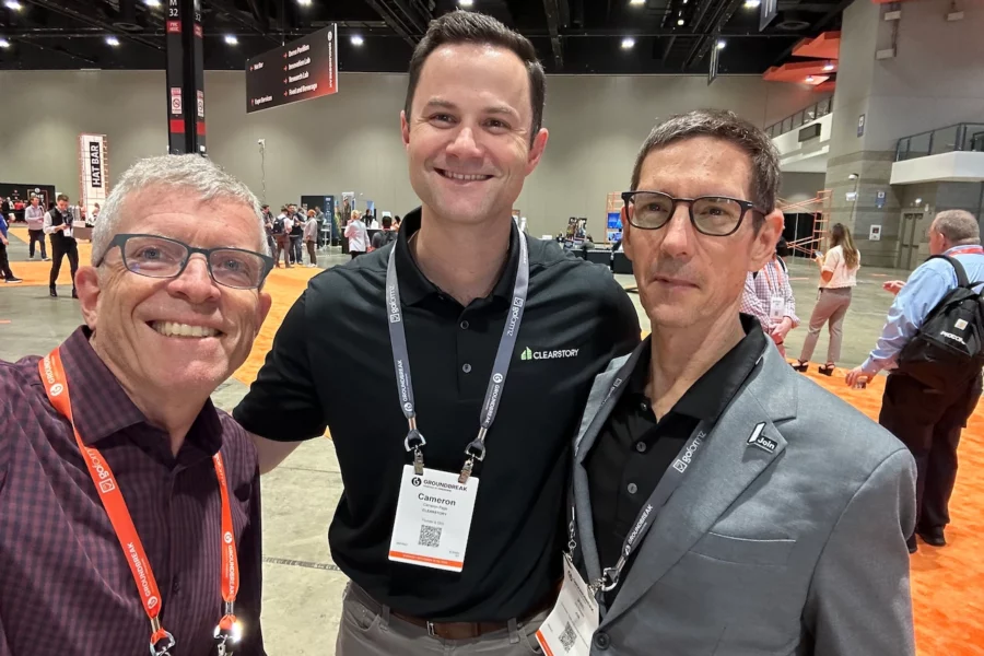 Allen with Clearstory’s Cameron Page and Join.build’s Jim Forester.