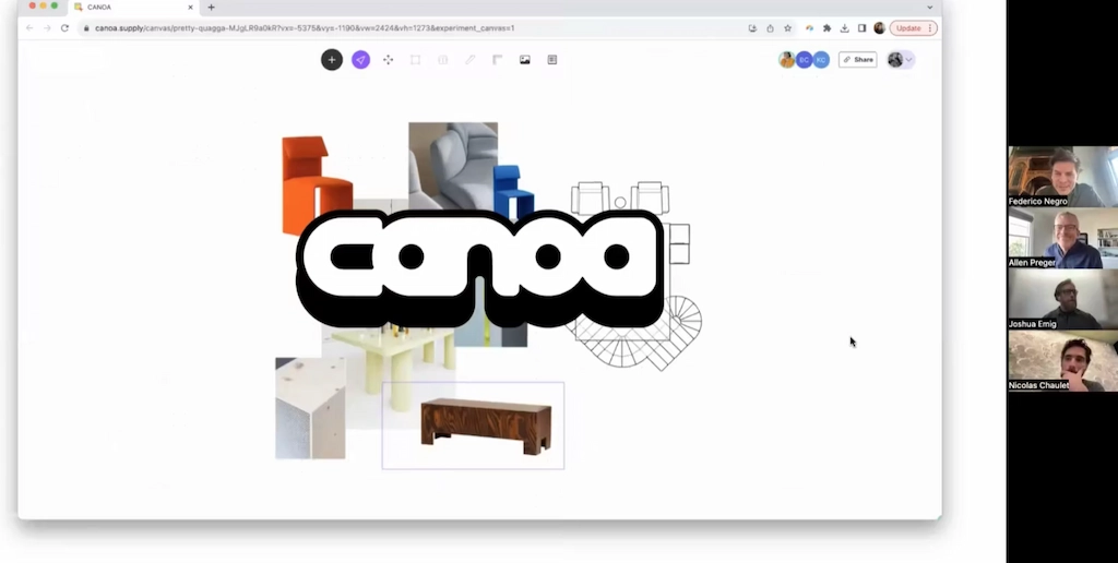 Canoa's website running on a browser